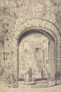 Entrance to the Barqello, Florence 1st. May 1842 Entrance to the Barqello, Florence 1st. May 1842