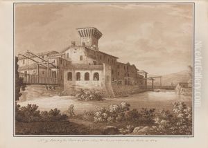 Palace of the Duca di Sora Where the Rivers Separate, at Isola di Sora by Sir Richard Hoare, 2nd Baronet