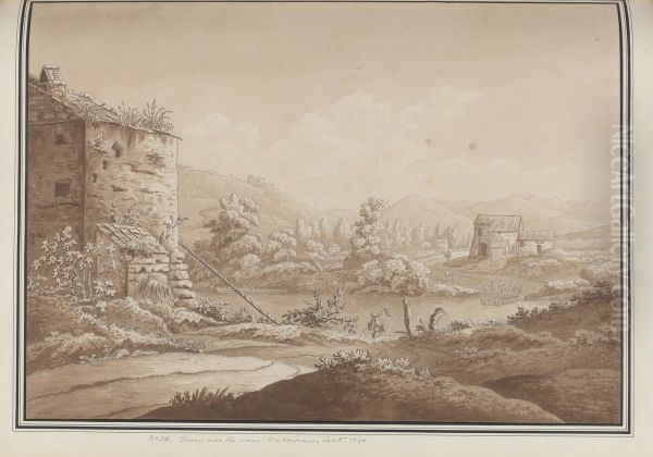 Ferry over the river Vulturnus, Sept.r 1790 - view 1