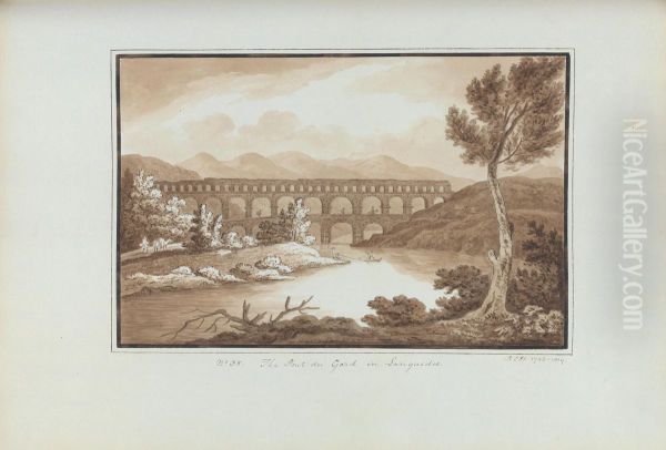 The Pont du Gard in Languedoc - view 1