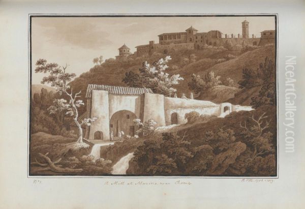 A Mill at Marino, near Rome - view 1