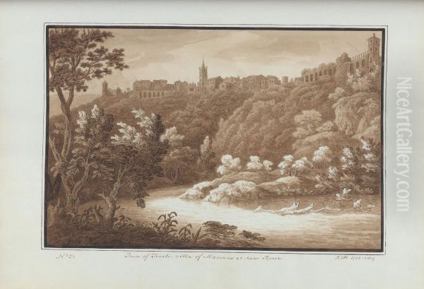 Town of Tivoli, villa of Macenas near Rome - view 1