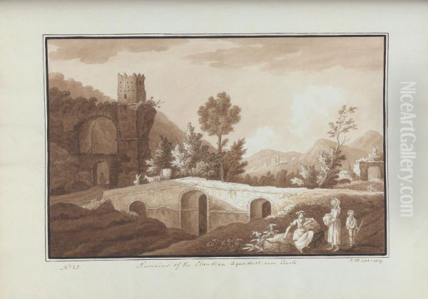 Remains of the Claudian Aqueduct near Tivoli - view 1