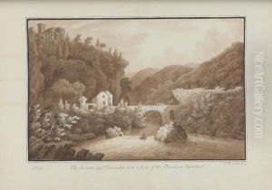 The Convent of St. Cosimato, and part of the Claudian Aqueduct by Sir Richard Hoare, 2nd Baronet