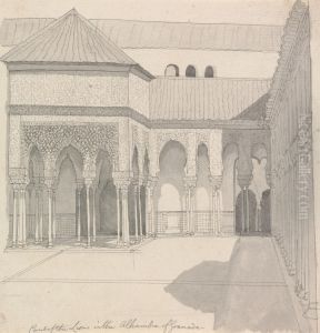 Court of the Lions in the Alhambra of Granada by Henry Swinburne