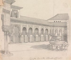 Court of the Lions in the Alhambra of Granada by Henry Swinburne