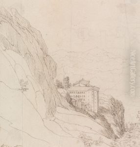 Landscape of Buildings Along a Cliff by Henry Swinburne