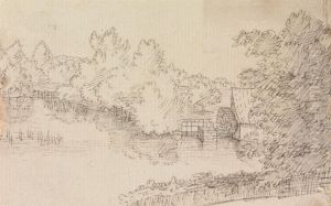 Landscape, with Watermill and River by Henry Swinburne
