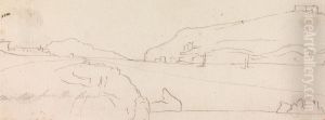 Sketch of a Landscape with Hills and Valleys