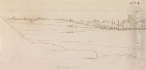 Landscape, with a Village in the Distance by Henry Swinburne