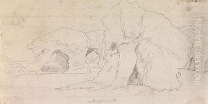 Rocky Landscape with Grotto by Henry Swinburne