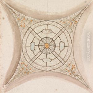 One of Four Sketches, of Ceilings, in the Vatican Gallery by Henry Swinburne
