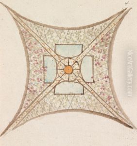 One of Four Sketches, of Ceilings, in the Vatican Gallery by Henry Swinburne