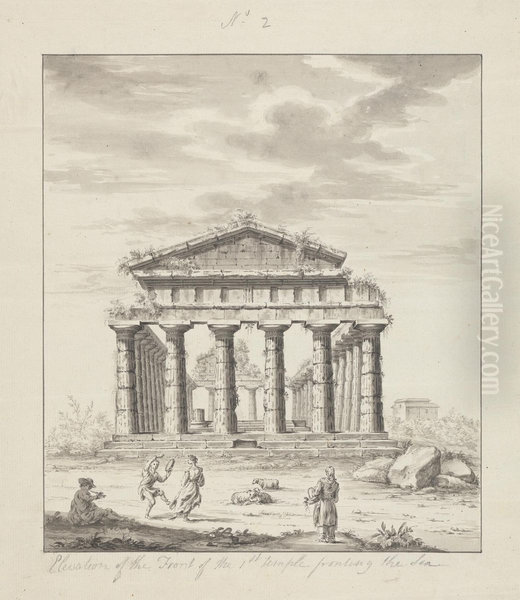 No. 2 Elevation of the Front of the first temple fronting the sea - view 1