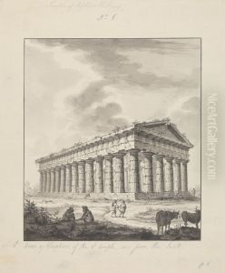 No. 6 Temple of Neptune the King, View and Elevation of the 2nd temple - seen from the east
