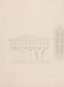 Elevation of the Front of the 1st temple fronting the sea by James Bruce