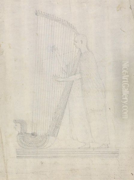 Study for Man Playing a Harp - view 1
