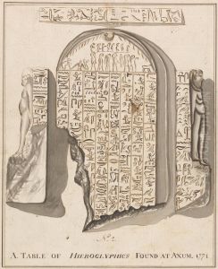 No. 2. A. Table of Hieroglyphics found at Axum by James Bruce