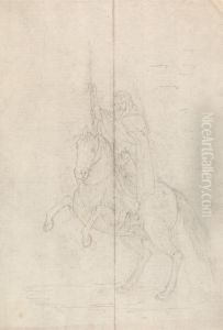 Man on Horseback Carrying a Spear
