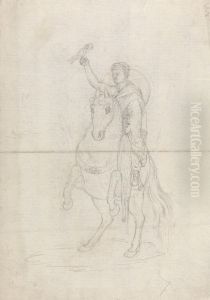 Man on Horseback with Bird