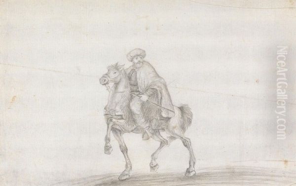 Man on Horseback Carrying a Spear - view 1