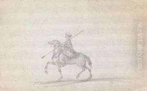 Man on Horseback Carrying a Spear