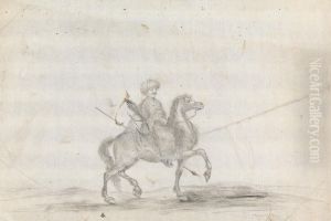 Man on Horseback Carrying Weapons