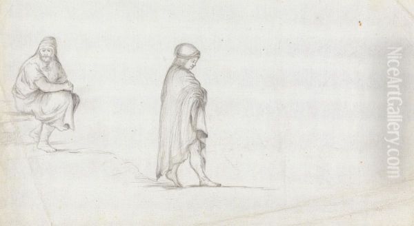 Studies of Two Figures - view 1