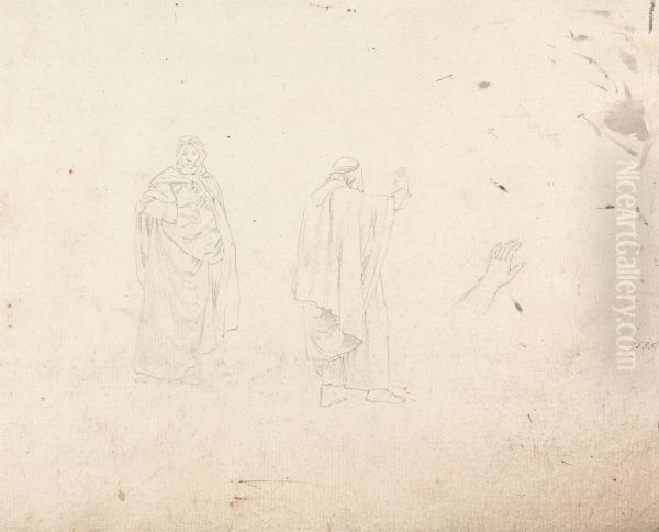 Studies of Two Men and a Hand - view 1