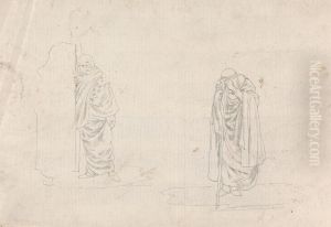 Studies of Two Men with Staffs