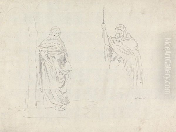 Studies of Two Men - view 1