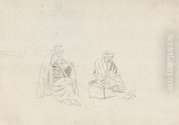 Two Men Seated - view 1
