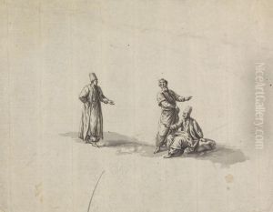 Three Men Talking by James Bruce
