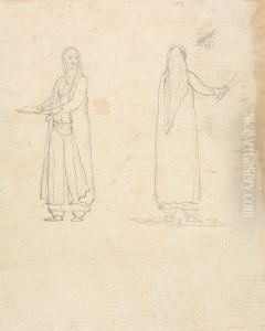 Study of Two Women, One Carrying a Plate by James Bruce