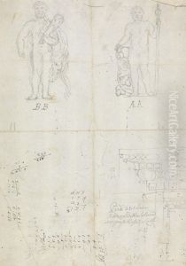 Studies of Statuary and a Column