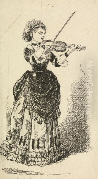 Woman playing the Violin - view 1