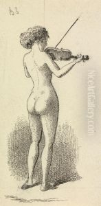 Nude Woman playing the Violin Nude Woman playing the Violin
