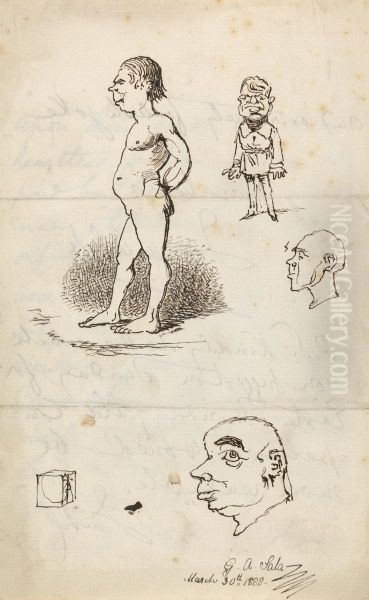 Nude Man, Standing Man, Two Profiles, and Box - view 1