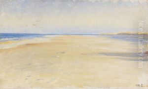 Fra stranden ved Skagen. by Michael Peter Ancher