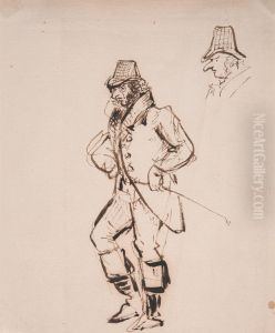 Man with a riding crop by George Cruikshank I