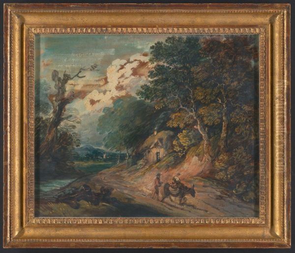 Figure riding a donkey - view 1