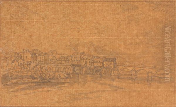On the Banks of the Marne below the Bridge at Charenton - view 1