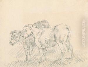 Two Cows by Sawrey Gilpin
