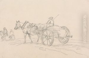 Riders and a Two-Wheeled Cart With Driver