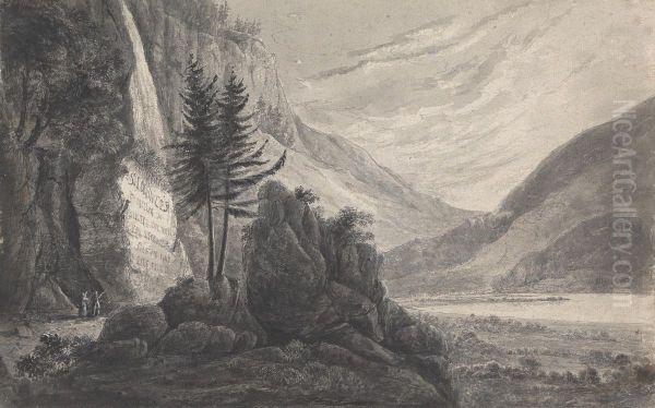 Mountainous Landscape with Inscription to Salomon Gessner (Switzerland) - view 1