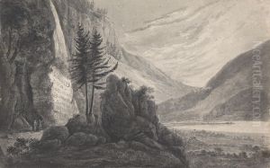 Mountainous Landscape with Inscription to Salomon Gessner (Switzerland) by Isaac Weld