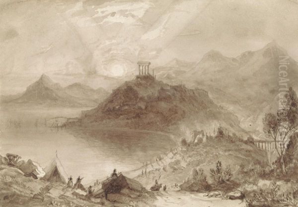 Classical Landscape with Temple - view 1