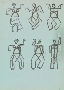 Six Studies of Dancing Figures by Henri Gaudier-Brzeska