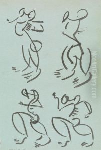 Four Studies of Dancing Figures
