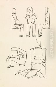 Five Figure Studies by Henri Gaudier-Brzeska